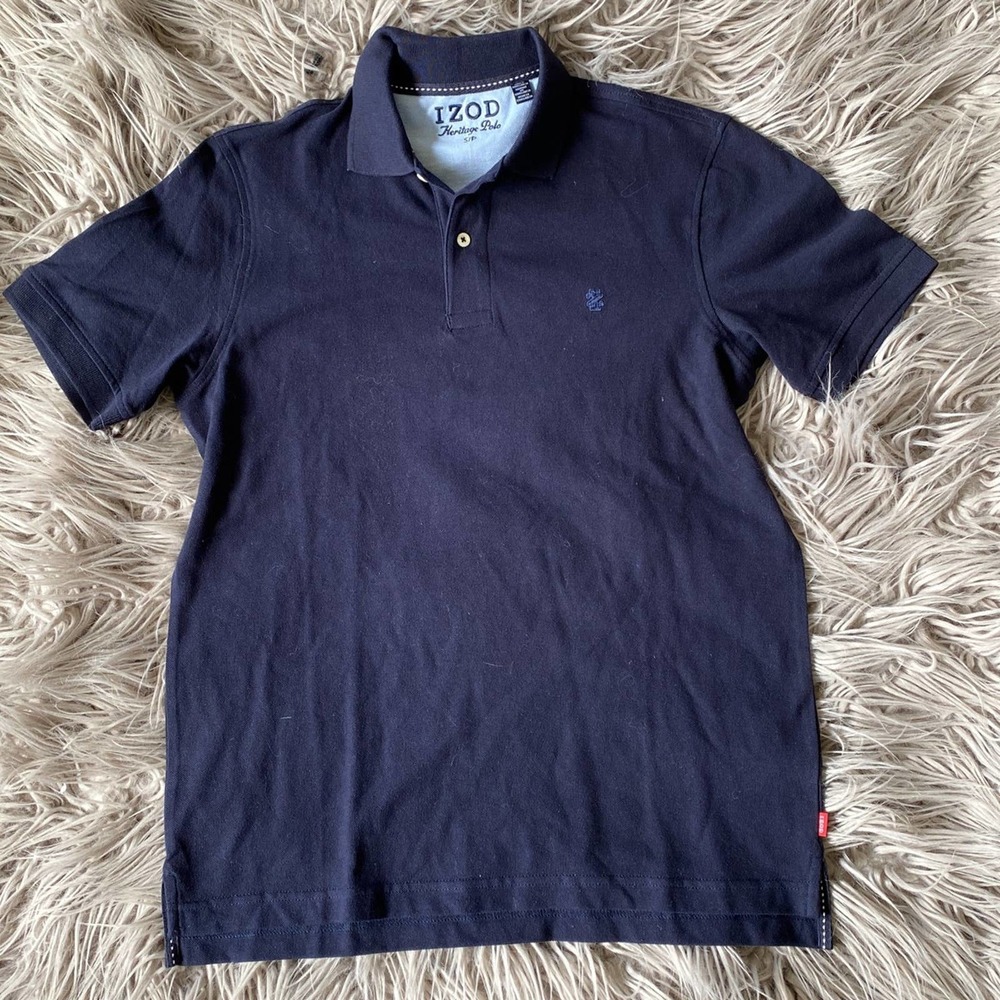 IZod Navy Blue Polo Shirt Size Small Mens